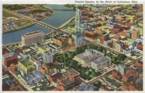 Aerial view of Capitol Square, Columbus, Ohio, USA Aerial view of Capitol Square, Columbus, Ohio, USA