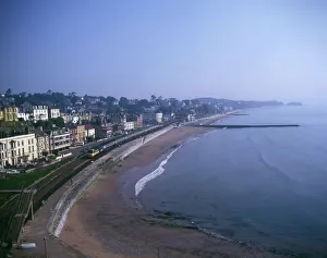 Aerial view of the coast at Dawlish, Devon Aerial view of the coast at Dawlish, Devon