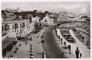 Aerial view of the coast road, Tangier, Morocco Aerial view of the coast road, Tangier, Morocco