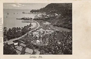 Aerial view of Levuka, Ovalau, Fiji, South Pacific Aerial view of Levuka, Ovalau, Fiji, South Pacific