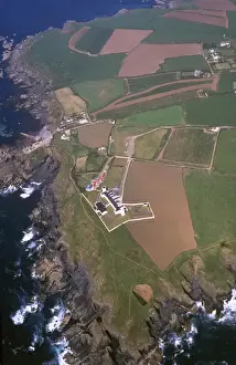 Aerial View of Lizard Point, Cornwall Print circa 1980s