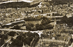 Aerial view of Luxembourg City, Luxembourg Aerial view of Luxembourg City, Luxembourg