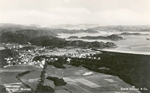 Aerial view of Mandal, Vest-Agder, Norway Aerial view of Mandal, Vest-Agder, Norway