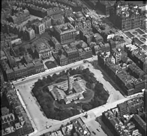 Aerial view of St Andrew Square, Edinburgh, Scotland Aerial view of St Andrew Square, Edinburgh, Scotland