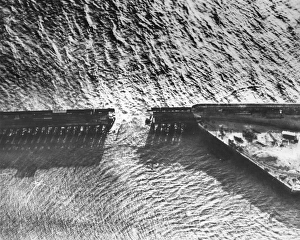 Aerial view of Zeebrugge Mole, Belgium, WW1 Aerial view of Zeebrugge Mole, Belgium, WW1
