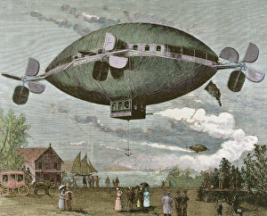 Aerostat. Engraving in The Illustration, 1887 Aerostat. Engraving in The Illustration, 1887