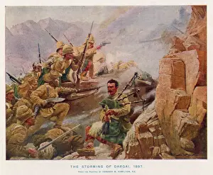 British Army History Prints: Afghan War / Dargai