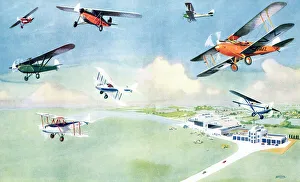 An Afternoon At Home at a Modern Flying Club by Johns An Afternoon At Home at a Modern Flying Club by Johns