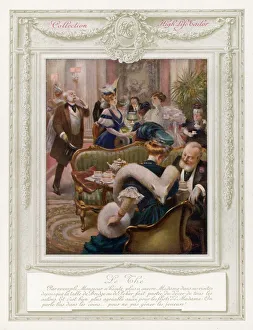 Afternoon tea in a fashionable French home Afternoon tea in a fashionable French home