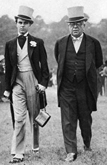The Aga Khan and Prince Aly Khan at Epsom The Aga Khan and Prince Aly Khan at Epsom