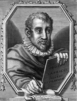 Prints of AGOSTINO CARRACCI Italian artist, born in Bologna but died in Parma. Date: 1557 - 1602 Agostino Carracci Prints: Agostino Carracci Italian Print 1557-1602