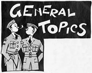 WW2 Cartoons Prints: Two air cadets