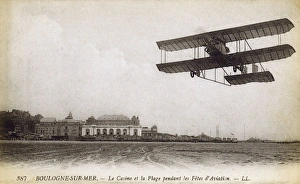 Airshow on the beach at Boulogne-sur-Mer, France