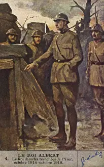 World War One Royalty Prints: Albert I in Trenches