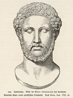 Alcibiades Print - Ancient Greek Soldier Bust