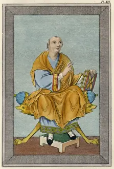 ALDHELM Anglo-Saxon scholar Print