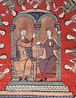 Alfonso II of Aragon (1157-1196) and his wife Sancha of Cast Alfonso II of Aragon (1157-1196) and his wife Sancha of Cast