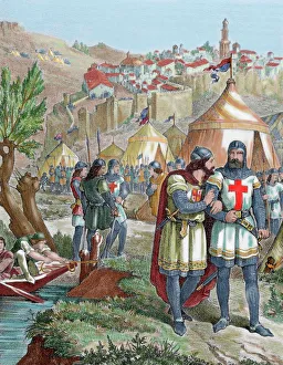 Alfonso II of Aragon and Alfonso VIII of Castile in the sieg Alfonso II of Aragon and Alfonso VIII of Castile in the sieg