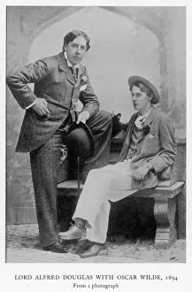 Alfred Douglas and Oscar Wilde Print 1894