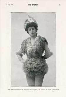 Alice Brookes in the role of Robinson Crusoe. Date: 1896 Alice Brookes in the role of Robinson Crusoe. Date: 1896