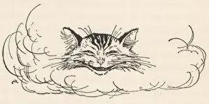 The Cheshire Cat's Head in Cloud Print, 1865