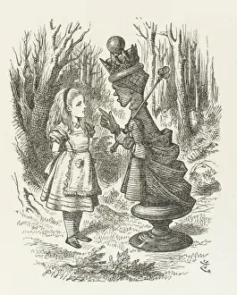 Prints of Alice and the Red Queen John Tenniel Prints: Alice and the Red Queen Print