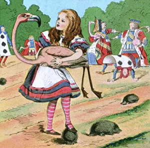 Alice in Wonderland, Alice at the croquet game Alice in Wonderland, Alice at the croquet game