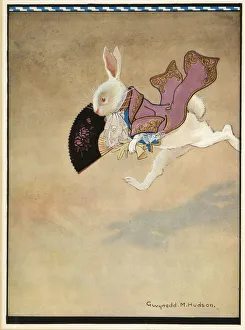 Alice in Wonderland - White Rabbit splendidly dressed Alice in Wonderland - White Rabbit splendidly dressed