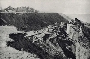 All that remained of a cliff at Beltinge near Herne Bay on the North Kent coast where All that remained of a cliff at Beltinge near Herne Bay on the North Kent coast where