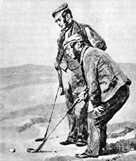 Allan Robertson and Tom Morris playing golf Allan Robertson and Tom Morris playing golf