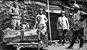An Allied radiographer on the Balkan front receiving message An Allied radiographer on the Balkan front receiving message