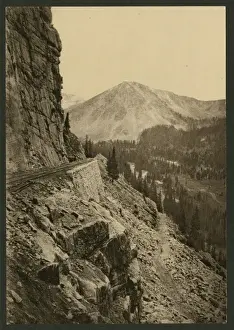 Historical Coloured Photographs Prints: Alpine Pass