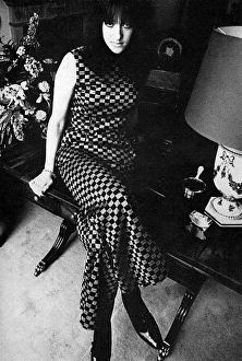 Amanda Sturge in a checked trouser suit by Bee Young Amanda Sturge in a checked trouser suit by Bee Young