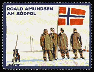 Polar Exploration History Prints: Amundsen at the Pole