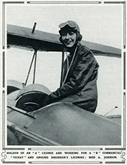 Amy Johnson Print - Pioneering Aviator