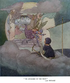 Vintage Fairy Art Prints: We anchored by the moon
