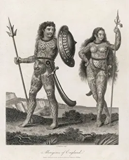 Two Ancient Britons, male and female Two Ancient Britons, male and female