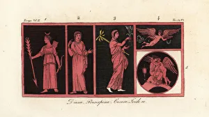 Ancient goddesses from antique vases Ancient goddesses from antique vases