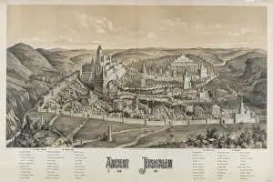 Old City Jerusalem Prints: Ancient Jerusalem, A. D. 65