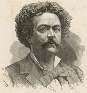 Prints of ANDRE GILL (real name : Gosset de Guines). French caricaturist Andre Gill Prints: Andre Gill Print: Caricature of a French Artist