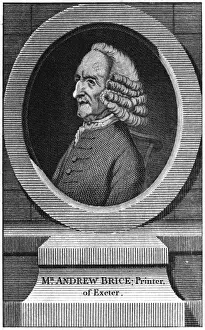 Prints of ANDREW BRICE Printer of Exeter, England, author of the Topographical Dictionary. Date: 1690 - 1773 Exeter Prints: Andrew Brice, Printer of Exeter 1690-1773