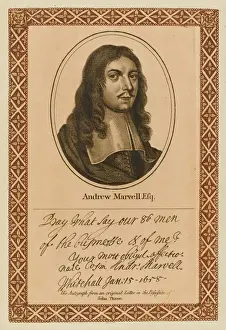 Historical Literary Figures Prints: Andrew Marvell