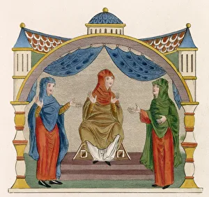 Anglo-Saxon women wear tunics over which are worn super- tunics or rocs & mantles Anglo-Saxon women wear tunics over which are worn super- tunics or rocs & mantles