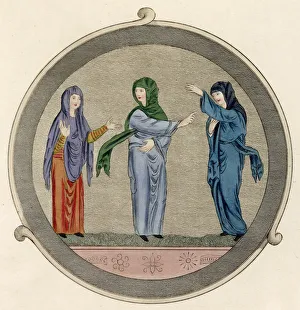 Anglo-Saxon women wearing long tunics & super-tunics or rocs Anglo-Saxon women wearing long tunics & super-tunics or rocs