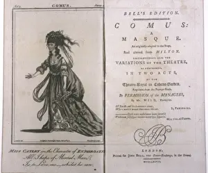 British Theatre History Prints: Ann Catley / Milton / Comus
