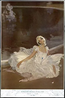 Prints of Anna Pavlova (1881 - 1931), Russian ballet dancer as the Dying Swan in a performance of Swan Lake'. Date: 1912 Art Prints: Anna Pavlova as the Dying Swan, 1912 Print