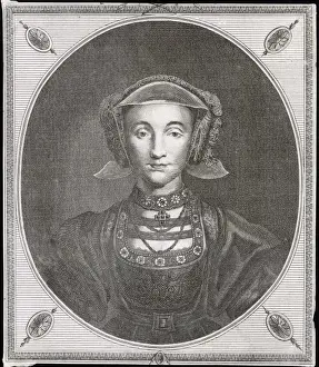 Anne of Cleves Print - Engraving of Henry VIII's Fourth Wife