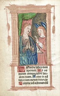 The Annunciation illustration: Parisian Book of Hours The Annunciation illustration: Parisian Book of Hours