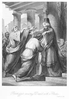 Biblical History Illustrations Prints: The anointing of David
