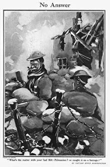WWI Cartoons Prints: No Answer, by Bairnsfather